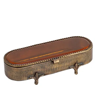 Lila Rasa Orange / Gold French Classic Spectacle Case Amber