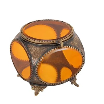 Lila Rasa Orange / Gold French Trinklet Amber