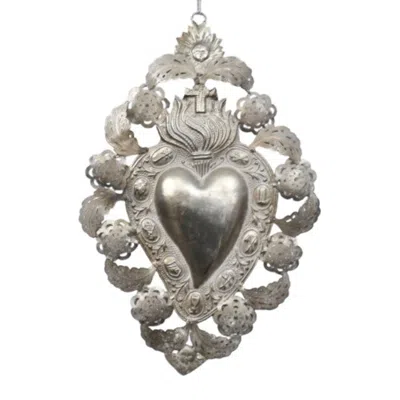 Lila Rasa Silver Filgree  Cherubs Sacred Heart Small