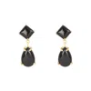 Lila Rasa Women's Black / Gold Midnight Glam Black Onyx  Earring