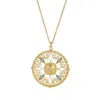 Lila Rasa Women's Blue / Gold Swissblue Chalcedony Medallion  Necklace In Multi