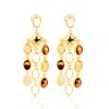 Lila Rasa Women's Brown / Gold / Neutrals Earthy Tone Chandelier Earrings