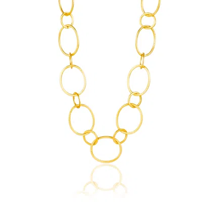 Lila Rasa Women's Circle Loop Chunky Chain Gold