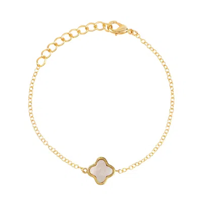 Lila Rasa Women's Clover Bracelet Mother Of Pearl Gold