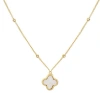 Lila Rasa Women's Clover Necklace  Gold Mother Of Pearl In Gold