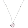 Lila Rasa Women's Clover Necklace Silver  Mother Of Pearl