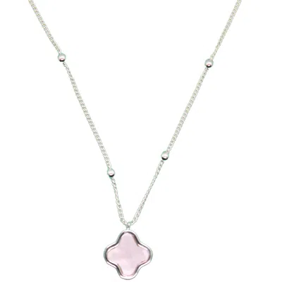 Lila Rasa Women's Clover Necklace Silver  Mother Of Pearl