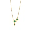 Lila Rasa Women's Gold / Blue Celestial North Star Necklace Gold Turquoise Gemstone In Multi