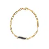 Lila Rasa Women's Gold / Blue Link Bracelet - Lapis Lazuli Wave Symphony In Multi