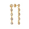 Lila Rasa Women's Gold Crystal Tennis Earrings