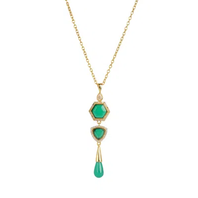 Lila Rasa Women's Gold / Green Emerald Green Necklace In Multi