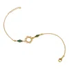 Lila Rasa Women's Gold / Green Green Onyx Filgree Bracelet