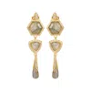 Lila Rasa Women's Gold Labradorite & Cubic Zirconia Earrings In Gold