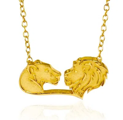 Lila Rasa Women's Gold Lion-ess Love Heart Necklace