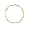 Lila Rasa Women's Gold Pearl &  Link  Chain Bracelet In Gold