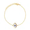 Lila Rasa Women's Gold / White Evil Eye Bracelet For Protection To Ward Off Evil. In Multi