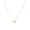 Lila Rasa Women's Gold / White Evil Eye Necklace For Protection To Ward Off Evil.