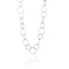 Lila Rasa Women's Hexagonal Loop Chunky  Chain Silver 22" In Silver