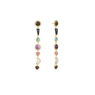 Lila Rasa Women's Multi-gemstone Drop Earring