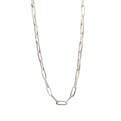 Lila Rasa Women's Paperclip Chain Necklace Silver Large