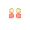 Lila Rasa Women's Pink / Purple / Gold Glossy Gold & Blushing  Pink Stud