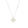 Lila Rasa Women's Silver / White Clover Necklace Silver Mother Of Pearl In Multi