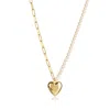 Lila Rasa Women's White / Gold Paperclip Pearl Heart Necklace