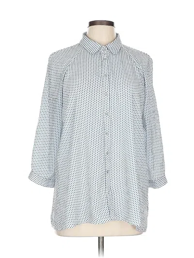 Pre-owned Lila Rose 3/4 Sleeve Blouse In Blue