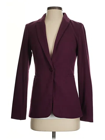Pre-owned Lila Rose Blazer Jacket In Burgundy