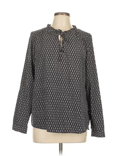Pre-owned Lila Rose Long Sleeve Blouse In Gray