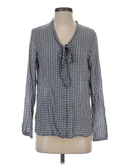 Pre-owned Lila Rose Long Sleeve Blouse In Gray