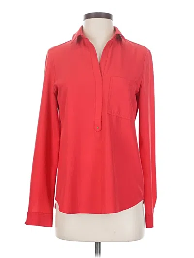 Pre-owned Lila Rose Long Sleeve Blouse In Red
