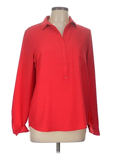 Pre-owned Lila Rose Long Sleeve Blouse In Red