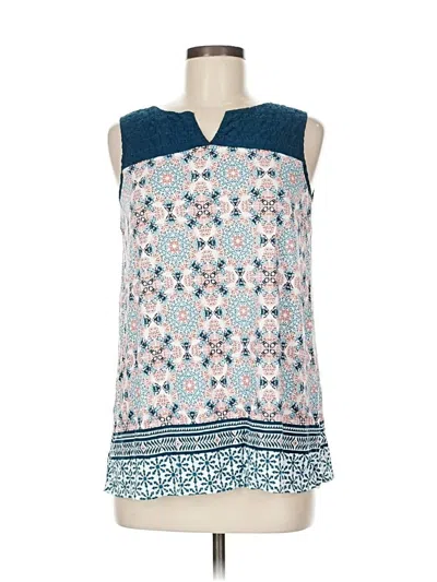 Pre-owned Lila Rose Sleeveless Blouse In Blue