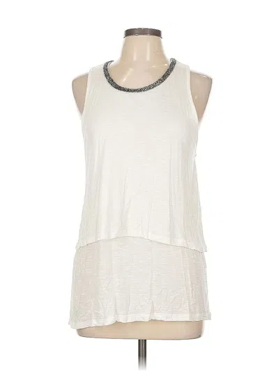 Pre-owned Lila Rose Sleeveless Top Ivory Halter Neckline Tops In White