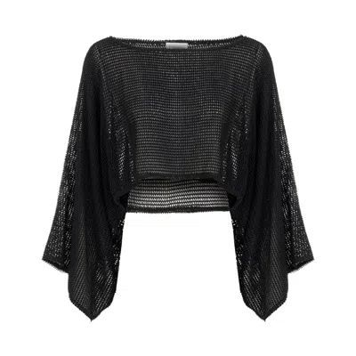 Lilamie Women's Black Carmen Top