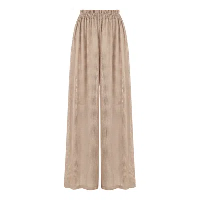 Lilamie Women's Neutrals Nude Carmen Pants In Brown