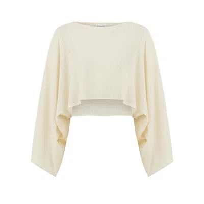 Lilamie Women's Neutrals Rio Loose Fit Long Sleeve Blouse - Beige In Nude