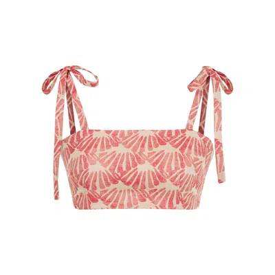 Lilamie Women's Palermo Bustier Crop Top - Red