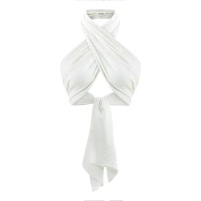 Lilamie Women's White Amalfi Cross Top
