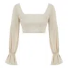 Lilamie Women's White Venice Top In White