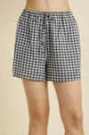 Lilbelle By Lilbelle Hamptons Gingham Shorts In Navy/white In Multi