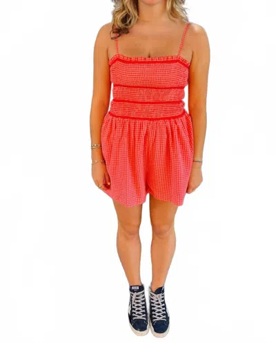 Lilbelle By Lilbelle Harbour Gingham Romper In Pink