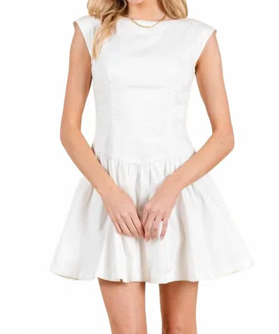 Lilbelle By Lilbelle Sully Drop Waist Mini Dress In White