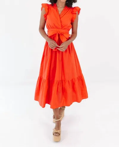 Lilbelle By Lilbelle Tara Bow Maxi Dress In Sun Orange