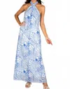Lilbelle Charlotte Gia Midi Dress In Sicilian Summer In Blue