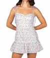 Lilbelle Charlotte Vivi Tie Romper In Cherry Check In Gold
