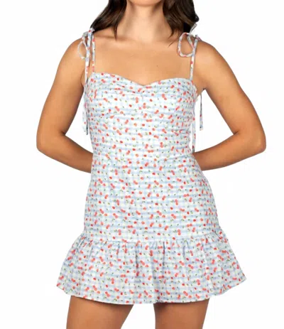 Lilbelle Charlotte Vivi Tie Romper In Cherry Check In Gold