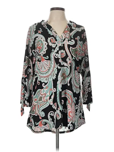 Pre-owned Lildy 3/4 Sleeve Blouse In Black