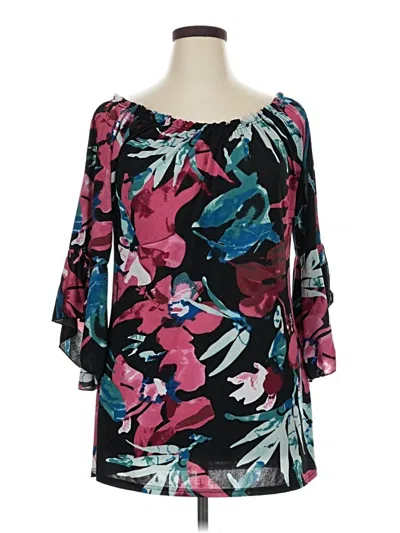Pre-owned Lildy 3/4 Sleeve Blouse In Black
